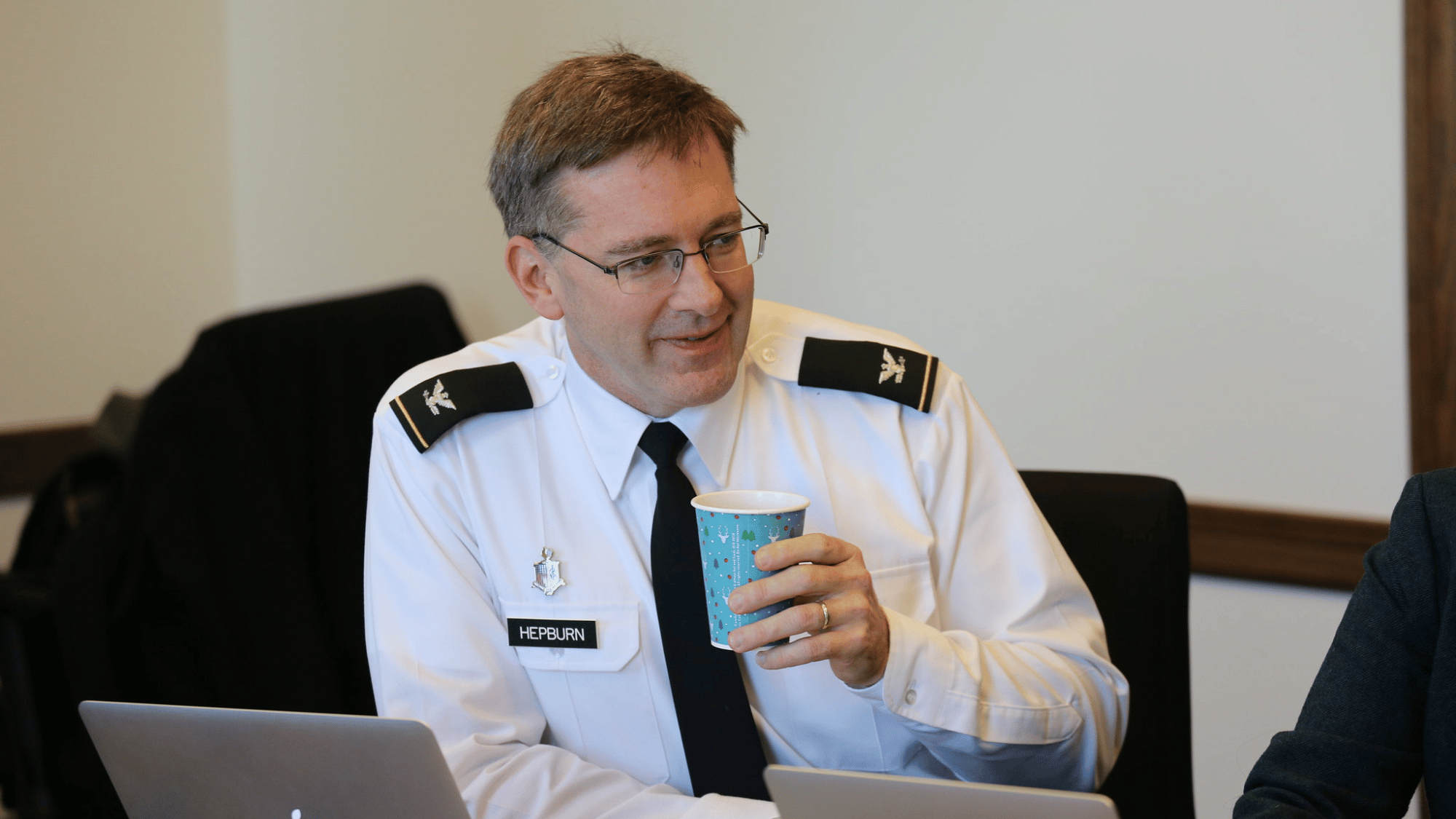 Col. Matthew Hepburn speaking.