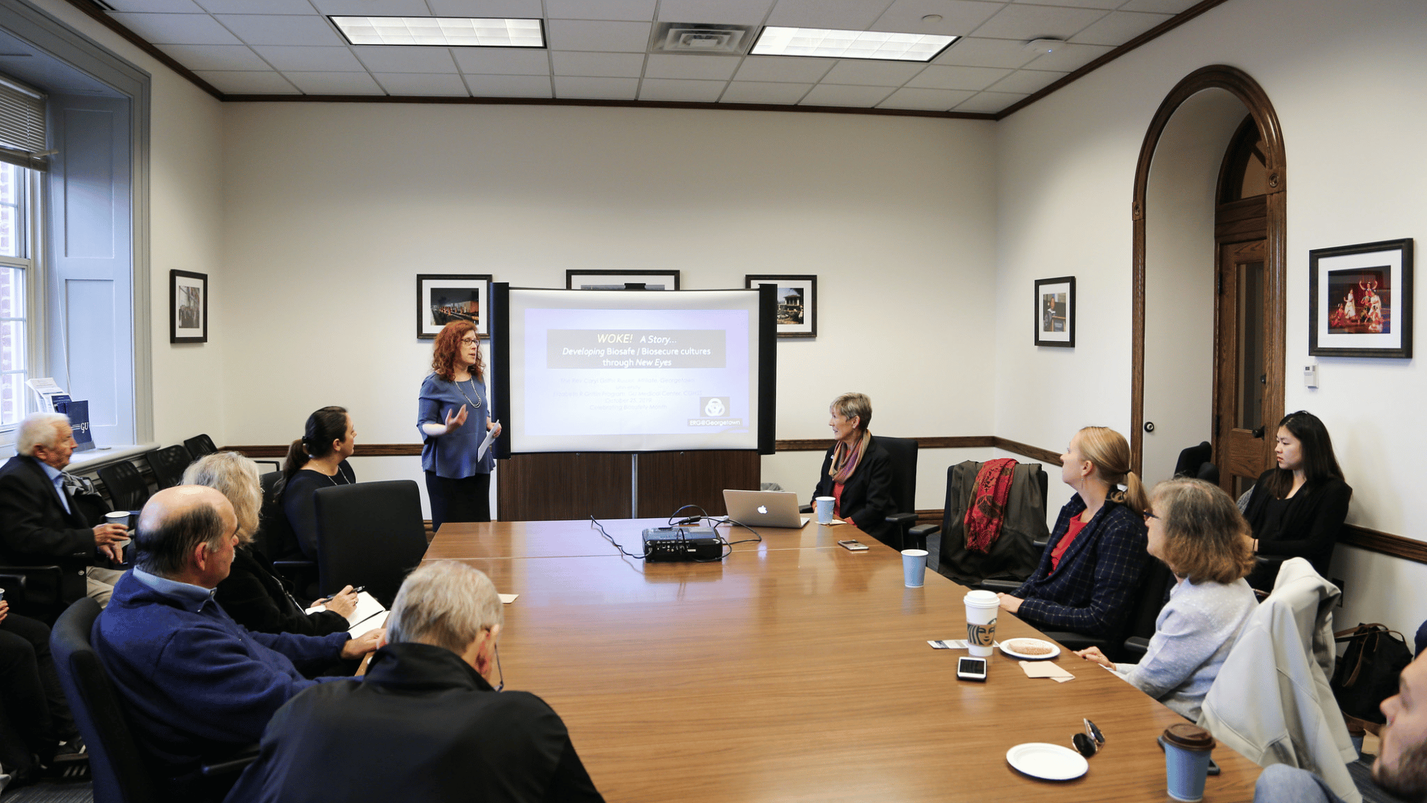 Speakers presenting at the event.