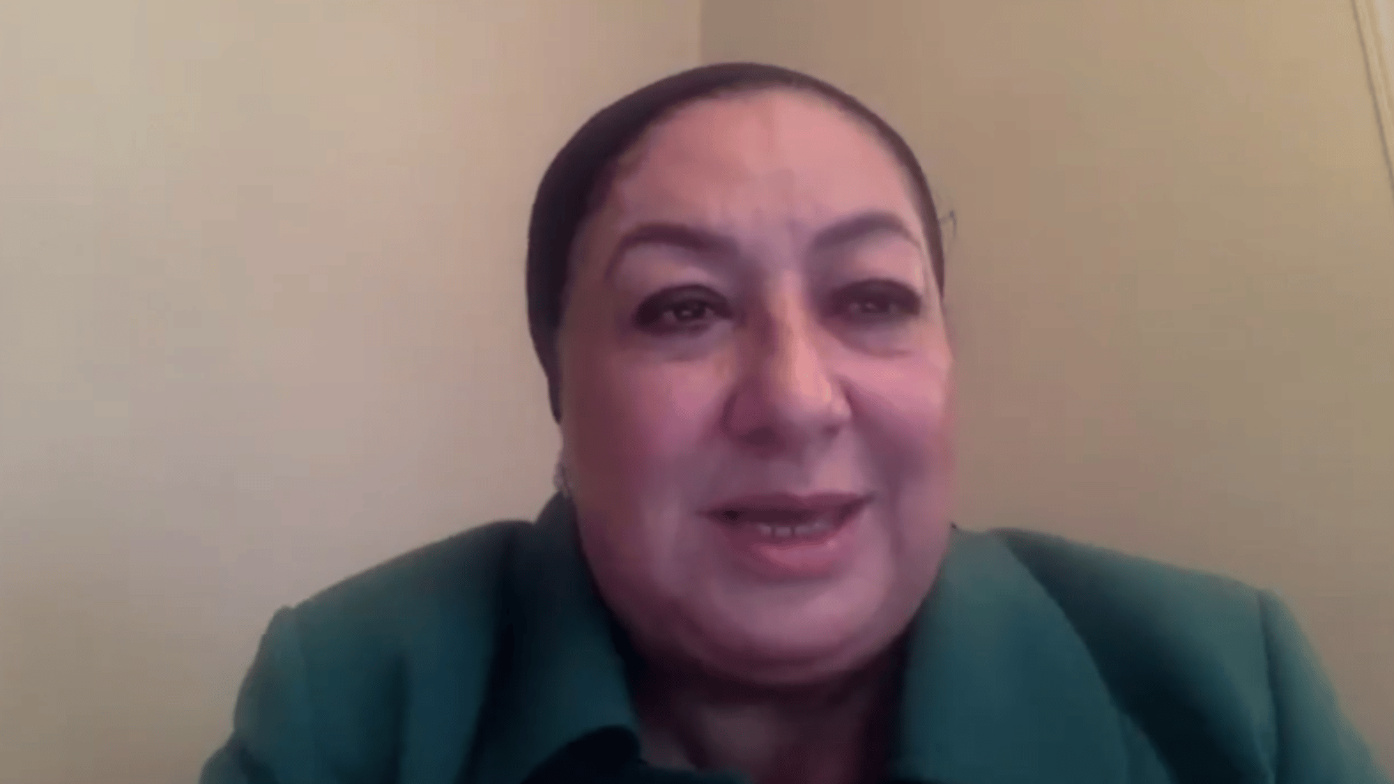 Screenshot of Dr. Maha El Rabbat speaking.