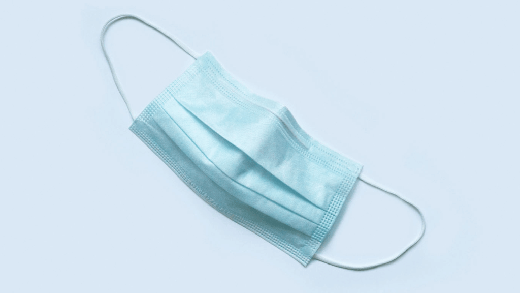 A surgical mask.