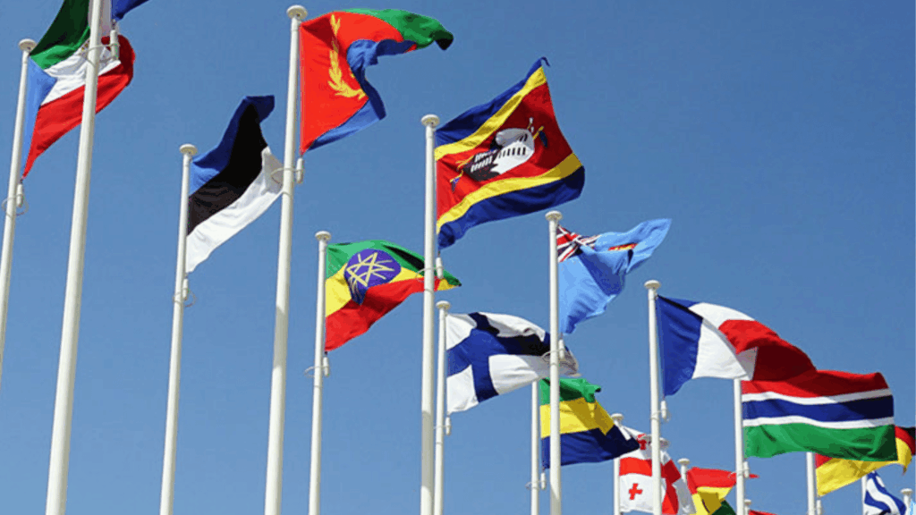 Flags from around the world.