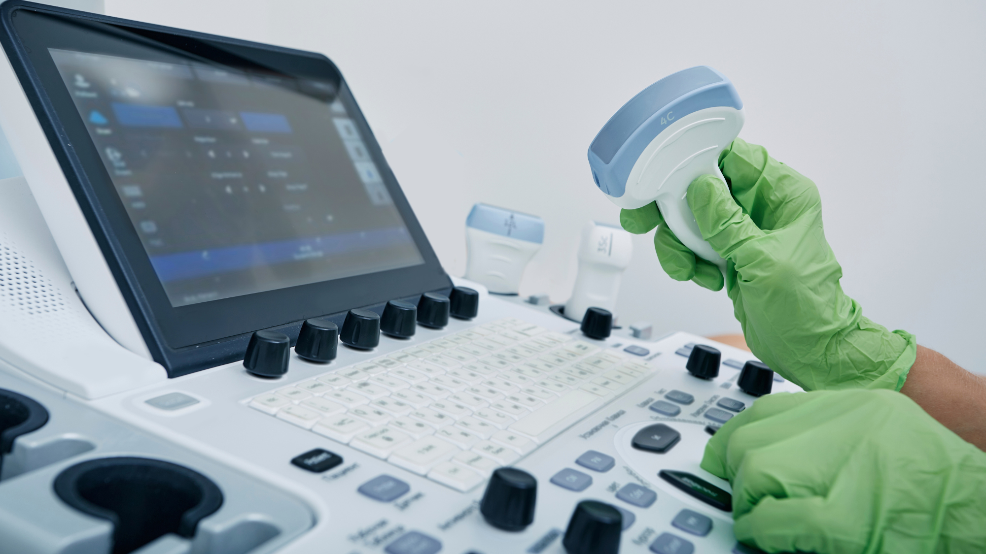 A medical ultrasound machine.