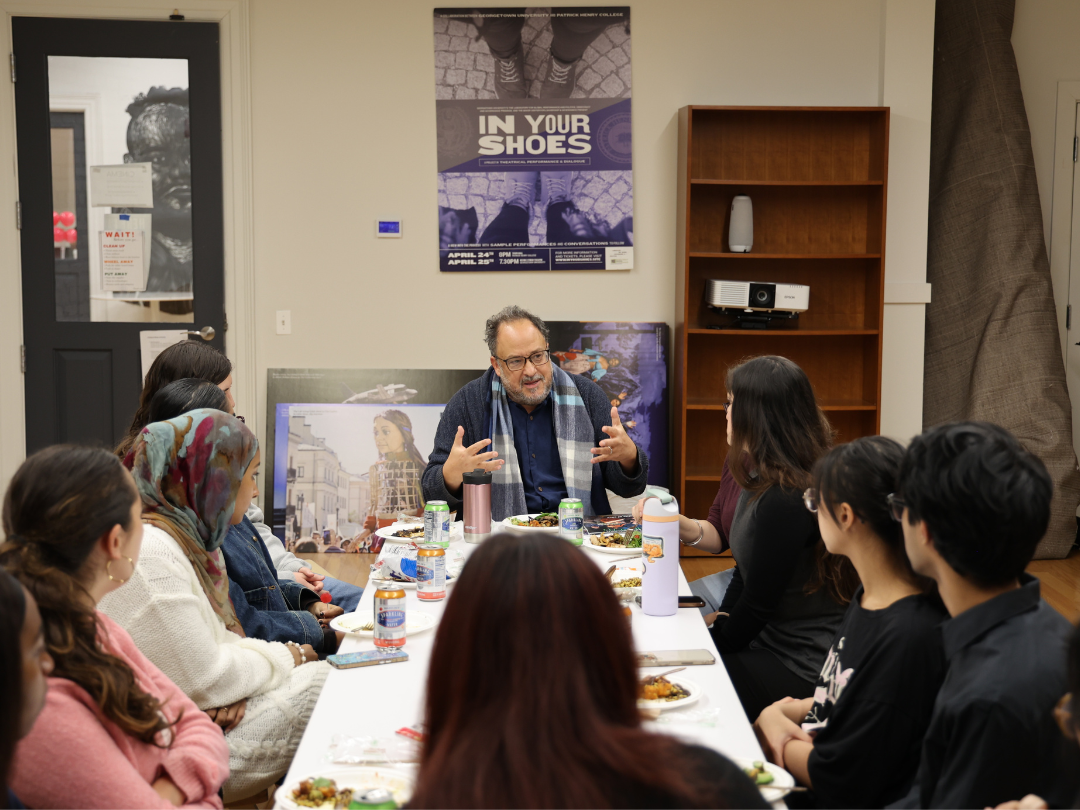 Executive Director of the Laboratory for Global Performance & Politics Derek Goldman speaking to the fellows.